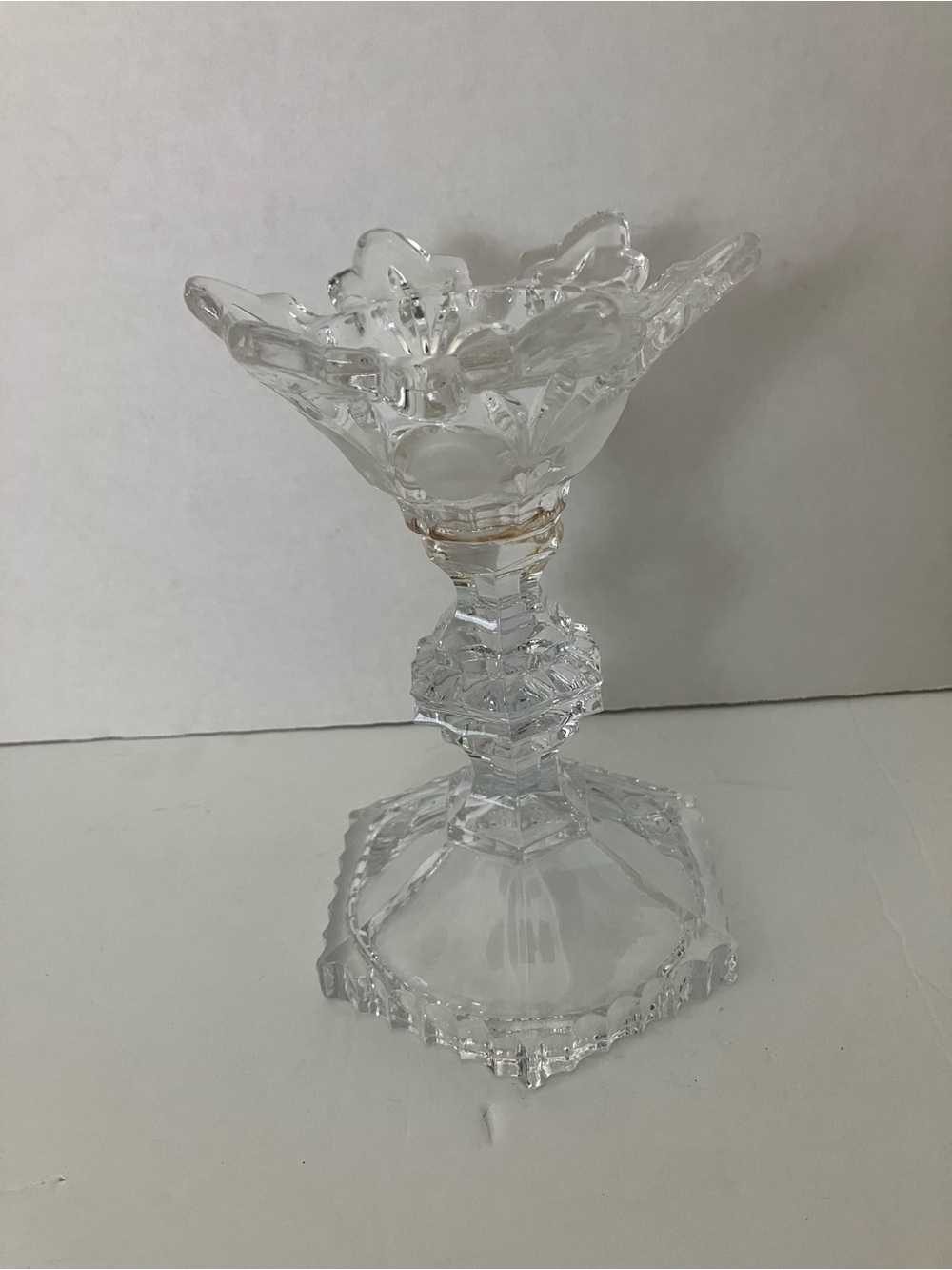 Godinger Clear Crystal Decorative Candle Holder